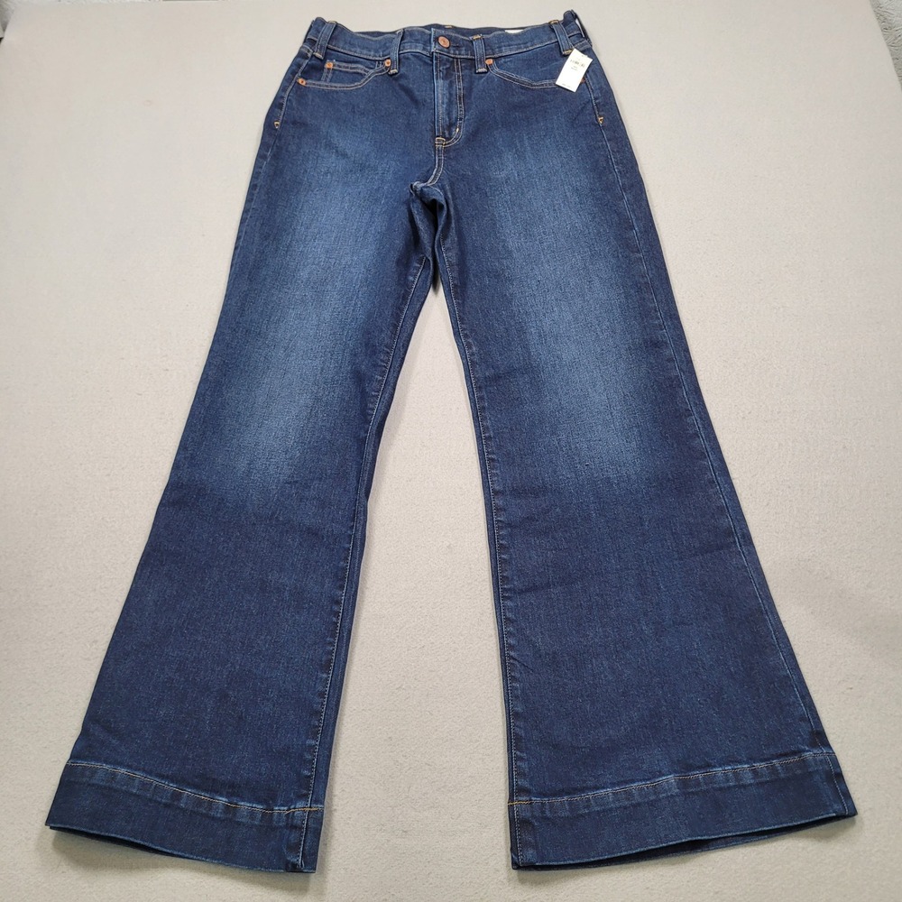 Gap Womens Relaxed Flare High Rise Jeans 29 8S Dark Wash Short 789128-00-1